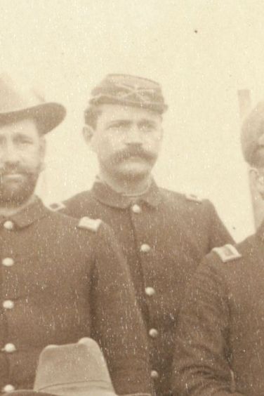 Second Lieutenant Sedgwick Rice, E Troop, 7th Cavalry, at Pine Ridge Agency, 16 Jan. 1891. Cropped from John C. H. Grabill's photograph, 