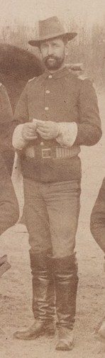 First Lieutenant William J. Nicholson, A Troop, 7th Cavalry, at Pine Ridge Agency, Jan. 1891. Photographer L. T. Butterfield, Chadron, Nebraska.