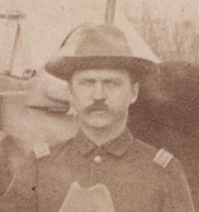 First Lieutenant John C. Gresham at Pine Ridge Agency, c. 1891.
