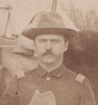 First Lieutenant John C. Gresham at Pine Ridge Agency, c. 1891.[a]