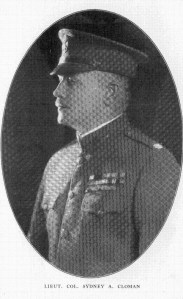 Lieutenant Colonel Sydney Amos Cloman, circa 1919.