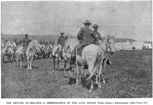 The Reward of Bravery--A Reminiscence of the Late Indian War - Harper's Weekely 19 Sep 1891